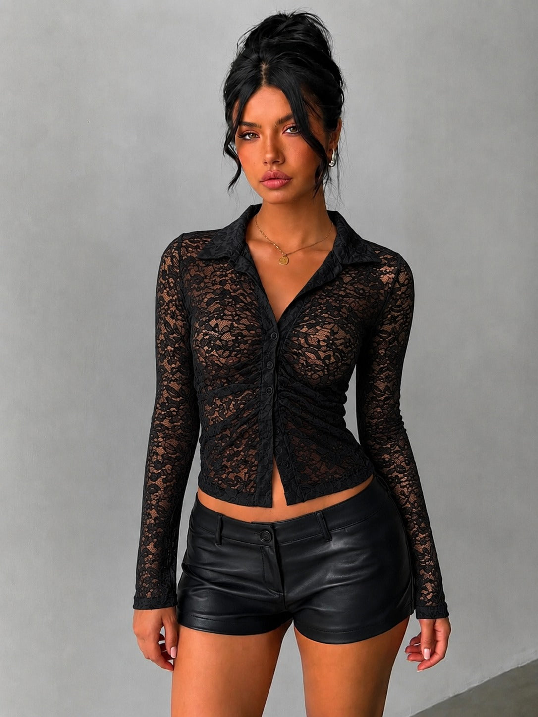 CAMISA ENCAJE FINO (CF424)
