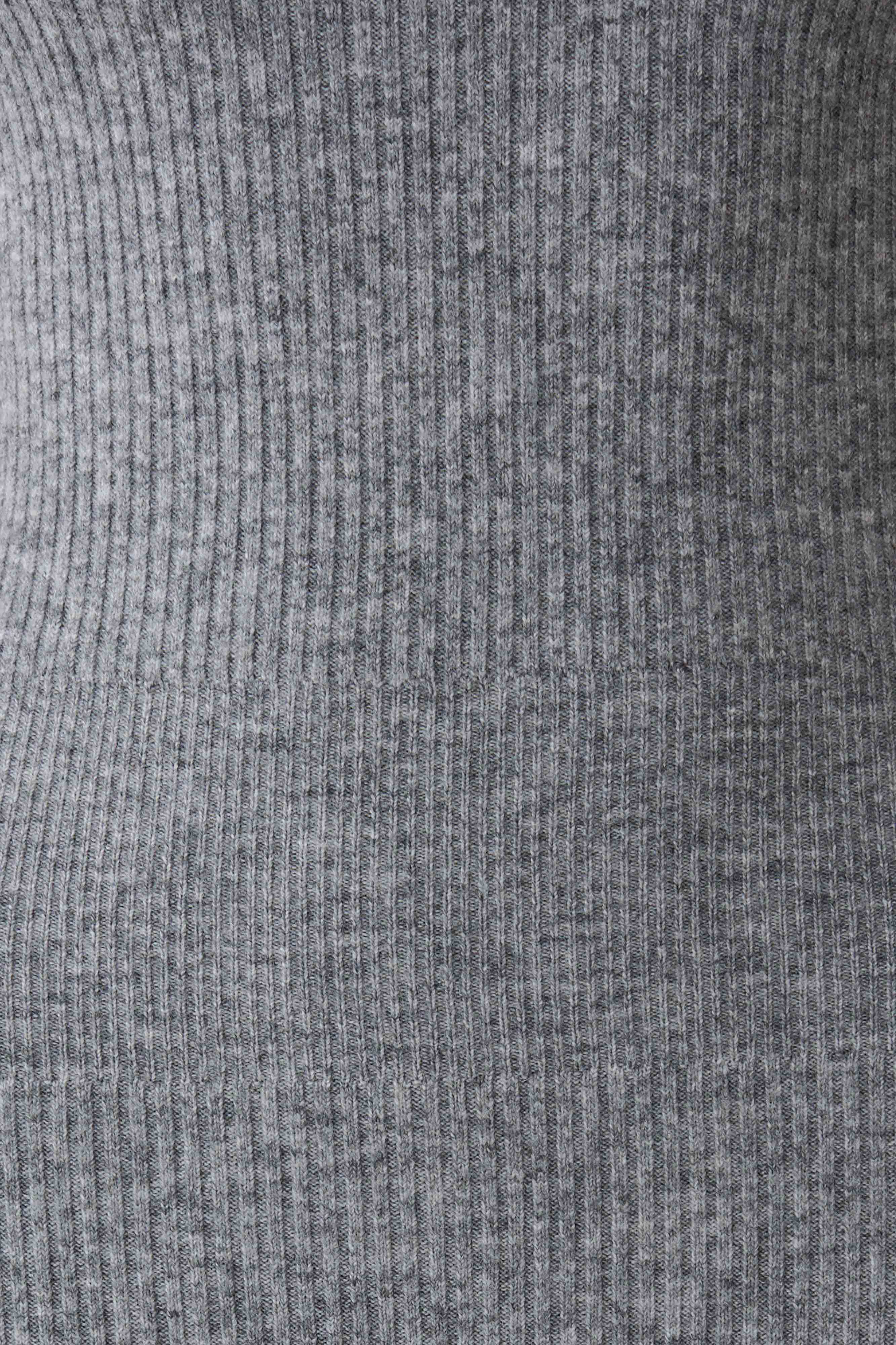 Goldie High Neck Knit Midi Dress - Grey Marle