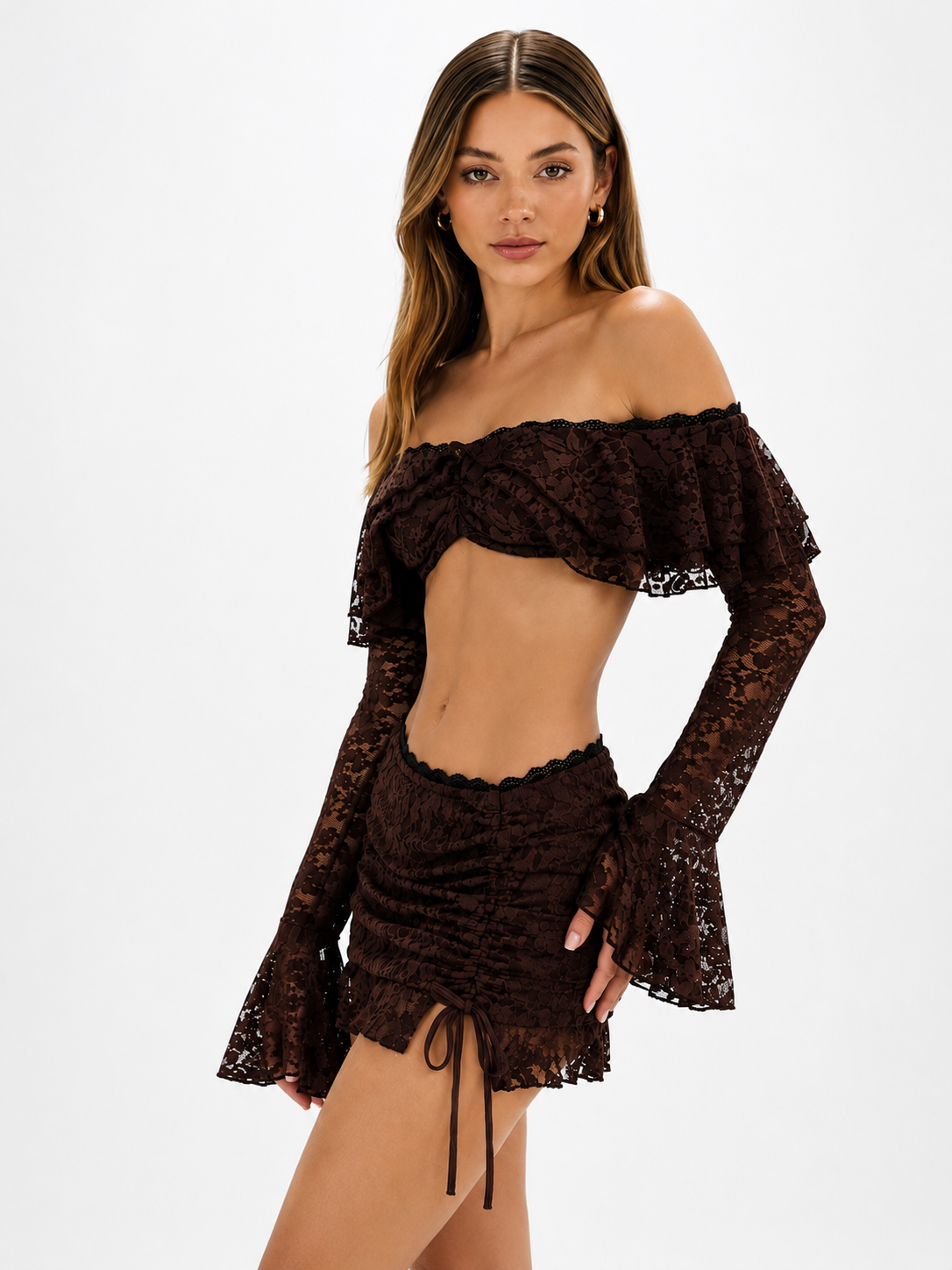 TOP ENCAJE C/PUNTILLA  LOVE (T440)